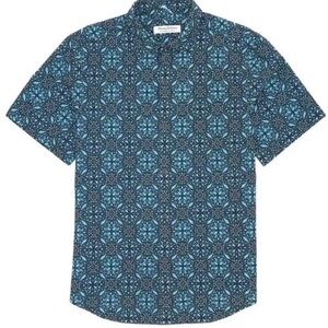 Tommy Bahama XL  Bahama Coast Mosaic Geo Stretch Hawaiian Shirt